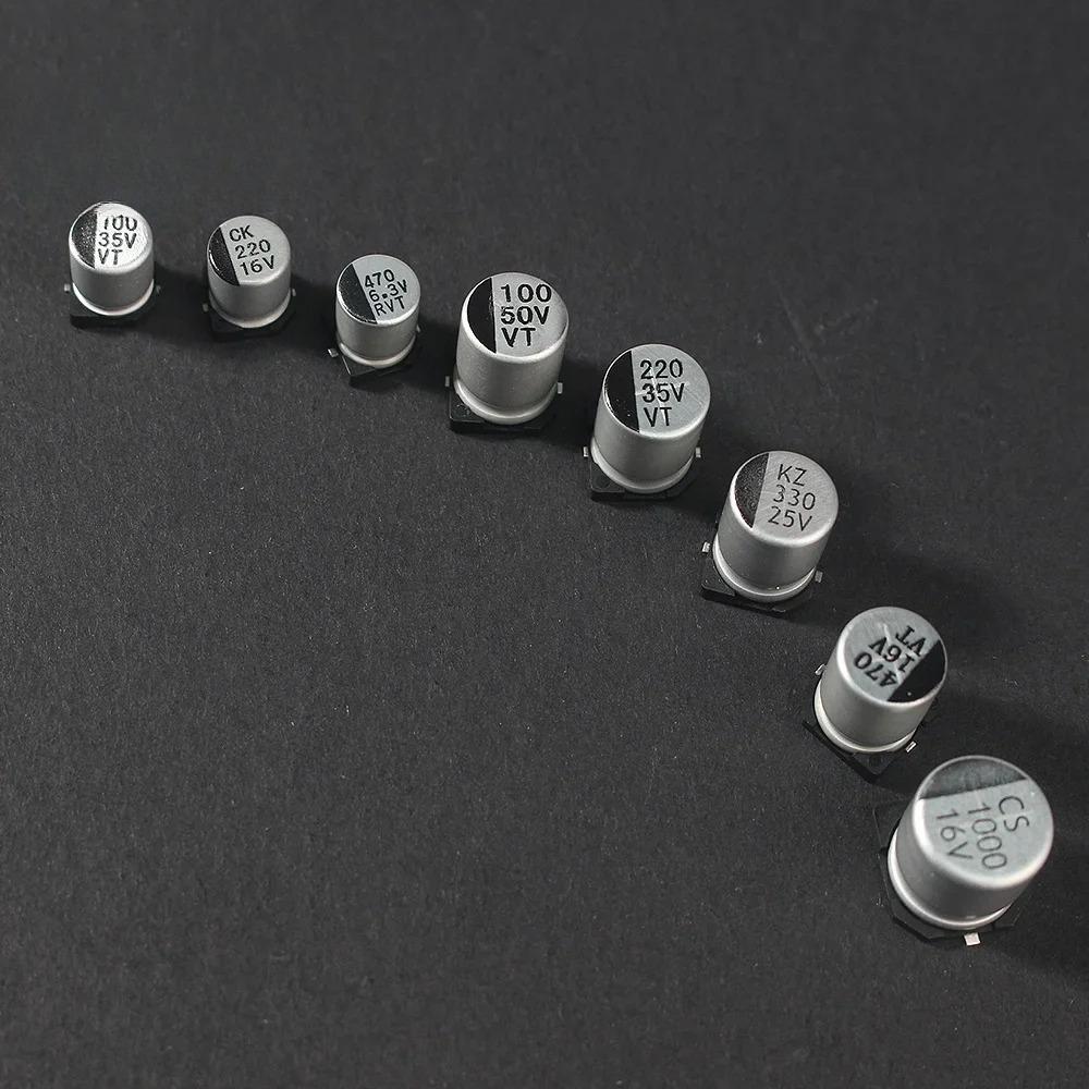 400PCS Aluminum Electrolytic Capacitor 1uF-1000uF Electronic Capacitor Set 6.3V-50V Capacitors Assortment Kit 24 Values