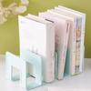 Modern Geometric Bookend Lattice Plastic Desktop Book Holder for Shelves Desk Space-Saving Multi-Purpose Organizer