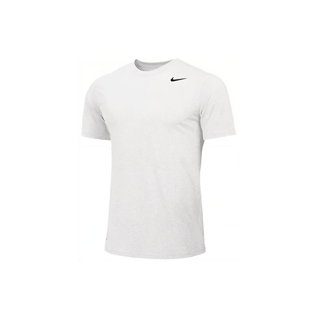 Nike Solid Color Logo Casual Short Sleeve T-Shirt Men Tops White 727982-100