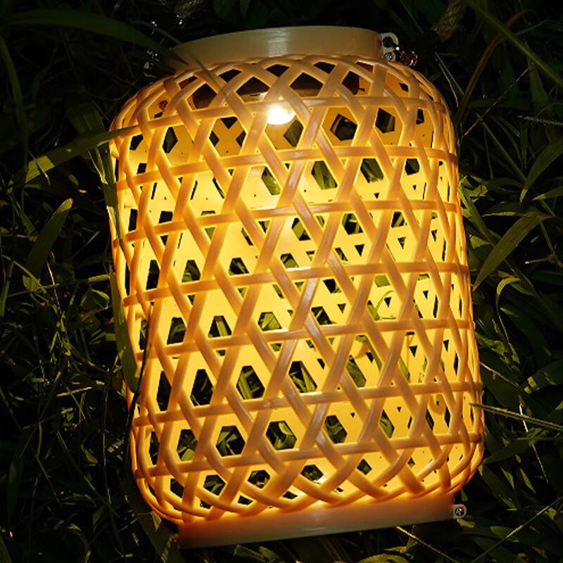 UOSU Outdoor Rechargeable Bamboo Lantern (2-Pack)