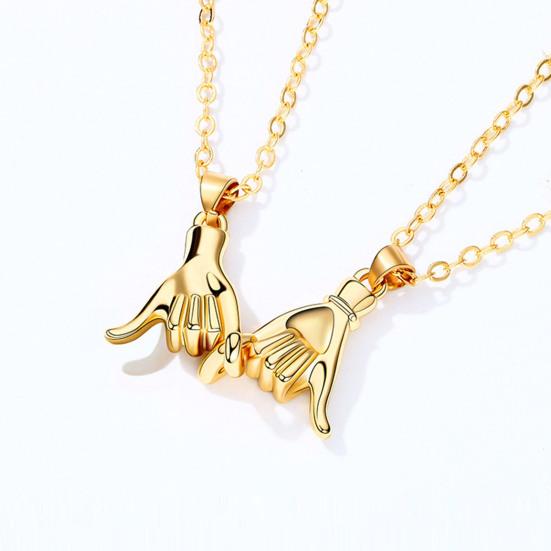 2 Pcs Couple Matching Necklace Set Pinky Promise Matching Necklaces Best Friends Matching Necklace Valentines Day Anniversaries Gift