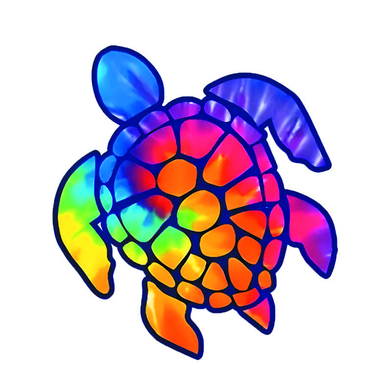 

JT161#12x13см Морская Черепаха Радуга Виниловая Наклейка Для Окна, Грузовиков, Легковых Автомобилей, Ноутбуков Наклейка 12x13cm