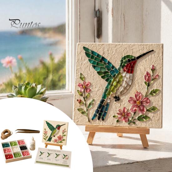 Durable Beach Style Crafts DIY Sea Glass Art Mosaic Kit, Ocean Animal Themed Craft Set for Adults Kits Beginner, Handmade Material Pack Coastal
