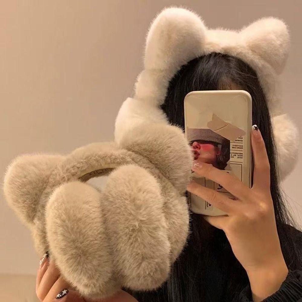 Windproof Cat Earmuffs Foldable Cold-proof Ear Mask Fashion Cute Ear Cover  Holiday Gifts