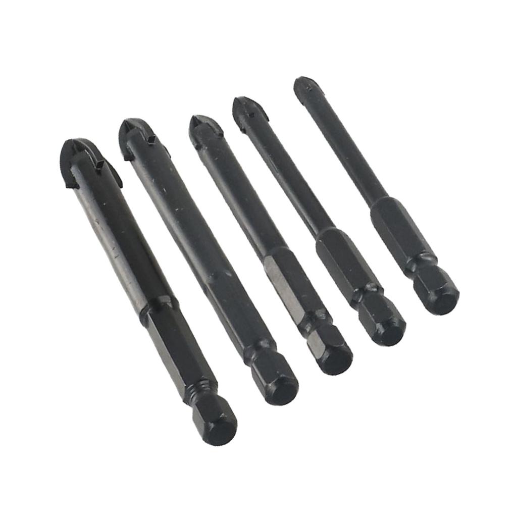 5Pcs Carbide Tile Porcelain Drill Bits Set Ceramic Glass Wood Hole Opener