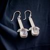 Rose Quartz Gemstone 925 Sterling Silver Handmade Jewelry Earrings For Mother EE-36-22