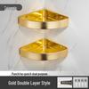 KYODO 3-Tier Gold Wall-Mounted Bathroom Corner Shelf