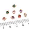Messing-Herz-Charm-Anhänger mit Zirkon-Kristallstein für Ohrringe, Armbänder, Halsketten, DIY-Schmuckherstellung, Zubehör