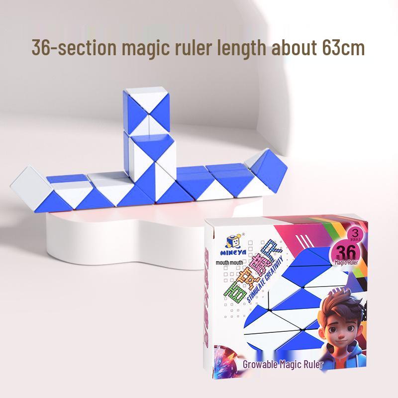 Folding Magic Ruler Set: Colorful Educational Toy for Kids - 24/36/48/60/72 pcs.