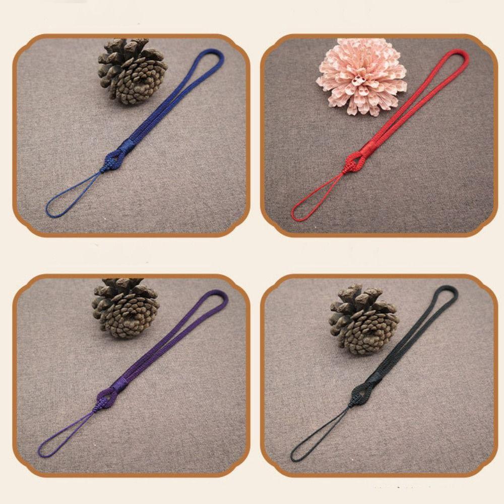 Simple Short Wrist Rope Handmade Phone Case Keychain Braided Rope Phone Lanyard  Phone Accessories