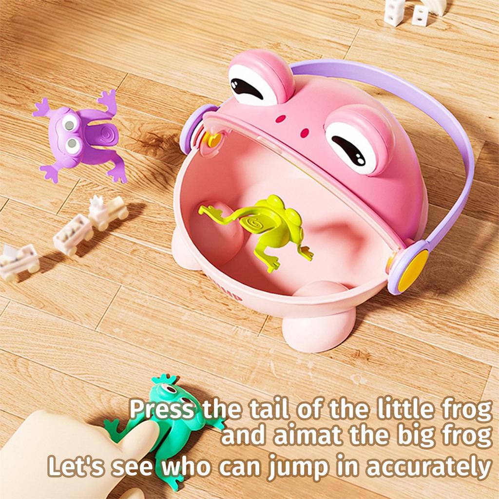 Children's Jumping Little Frog Baby Educational Press-and-jump Frog Can Jump Green Toad Parent-child Toy Interactive Game