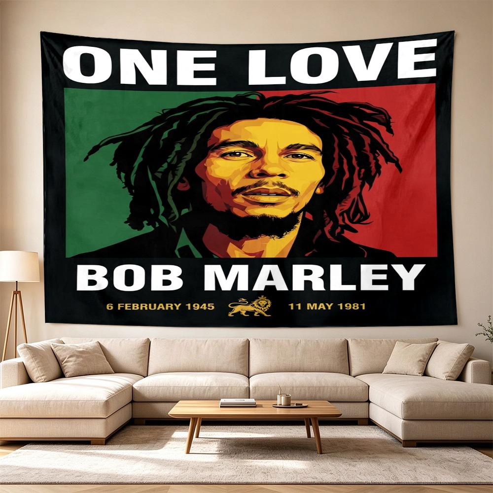 Bob Marley Reggae Music Legend Wall Hanging Decor Tapestry, Perfect Home Decor, Suitable for Dorm, Living Room, Parties