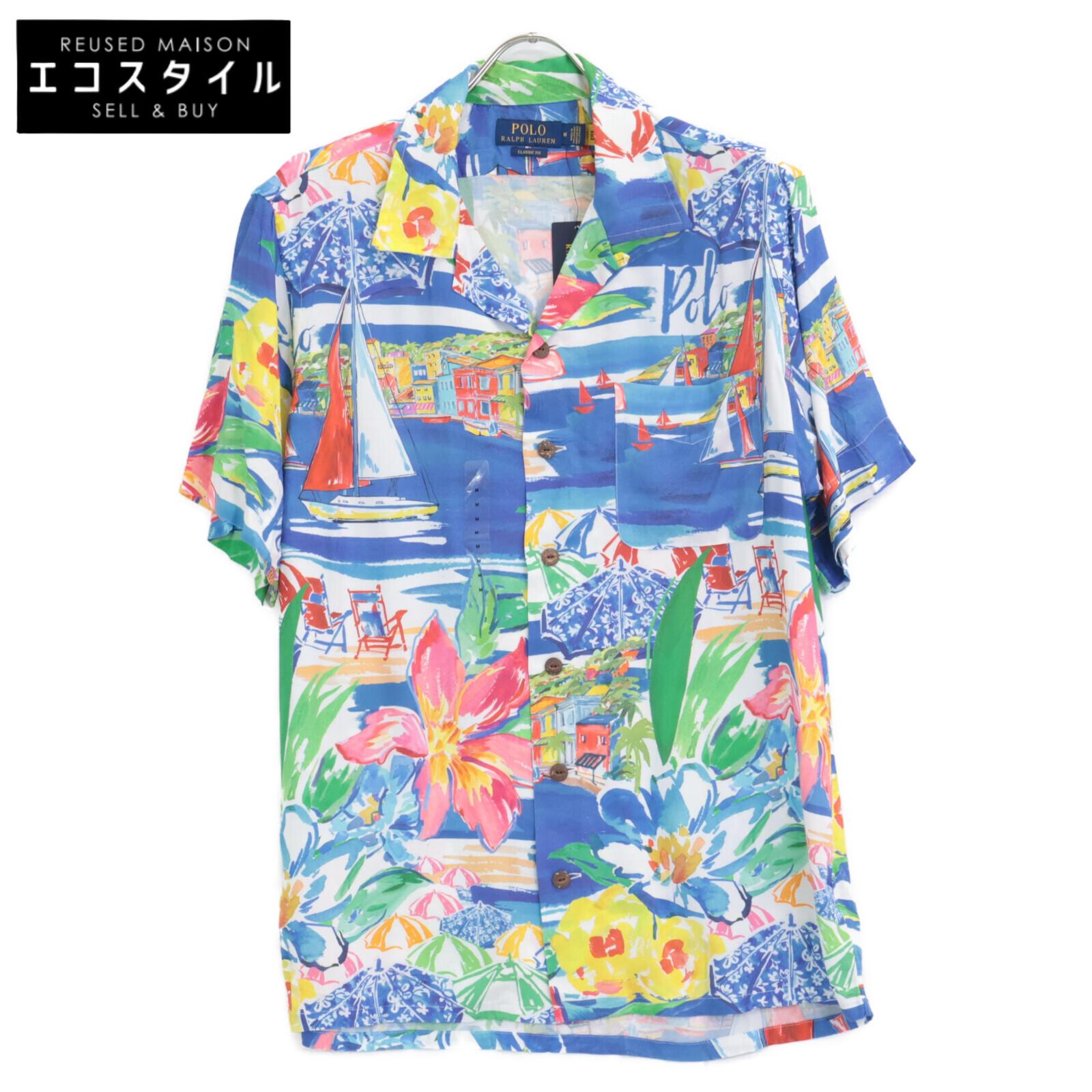 

POLO RALPH LAUREN [/Domestic Official] Clady1pksss-Short Sleeve Sport Shirt All-Over Print Short Sleeve Aloha Shirt/ tops M Blue / multicolorUsed