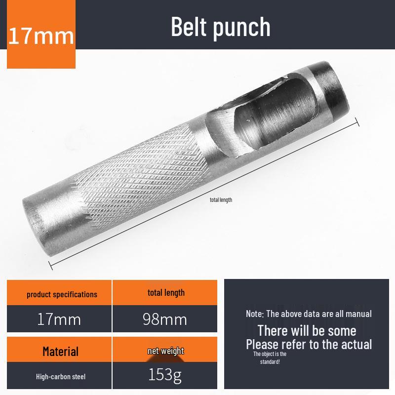 Straight Punch: Compact Manual Leather and Basswood Hole Punch Tool for Belts and Watch Straps