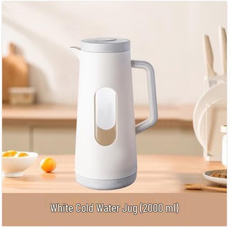 White Glass Teapot  Cold Water Pitcher