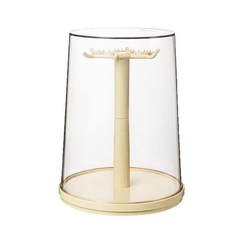 Labubu Rotating Display Box: Transparent Plush Doll Figurine Pendant Blind Box Stand