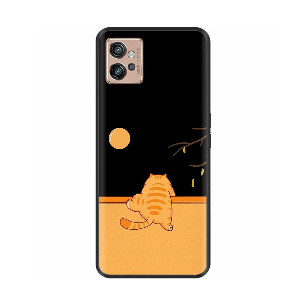 For Motorola Moto G32 Phone Case Heart-Butterfly Funda For Motorola Moto G32 MotoG32 Cover Protection Liquid Silicone Bumper