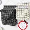 Plaid Sundries Storage Pouches Wall Mounted Bedside Organizer Wall Hanging Bag  Bed Side