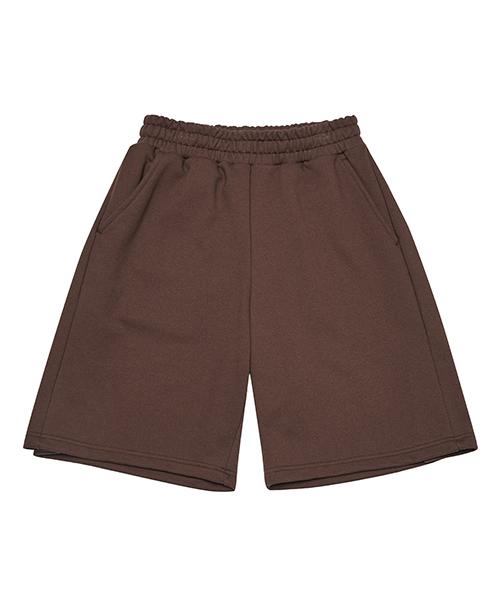 Arrayed Comfy Inverted Pleated Sweat Half Pants [Green]