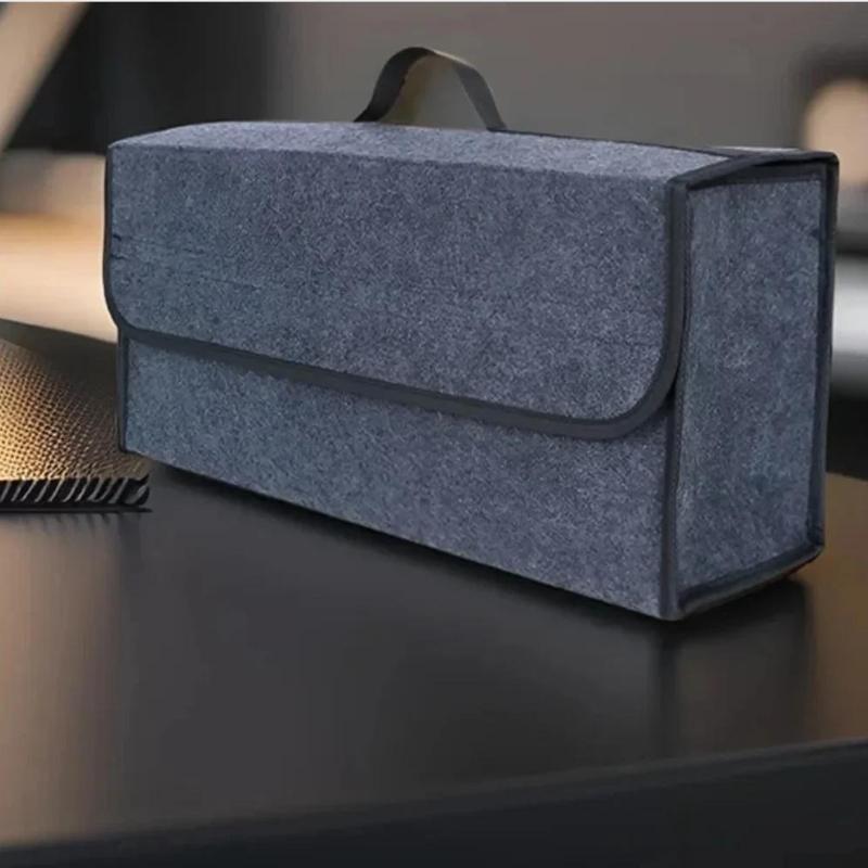 Car Trunk soft Organizer Felt Storage Box Accessories Large Anti Slip Compartment Boot Storage Organizer Tool Car Storage Bag