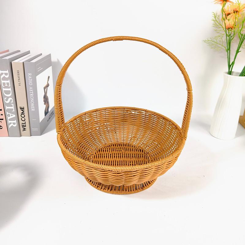Japanese Style Woven Picnic Basket Fruits Vegetables Storage Home Decor