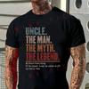 Uncle The For Man The Myth The Bad Influence He Knows Everything Motorcycle Men's Short Sleev