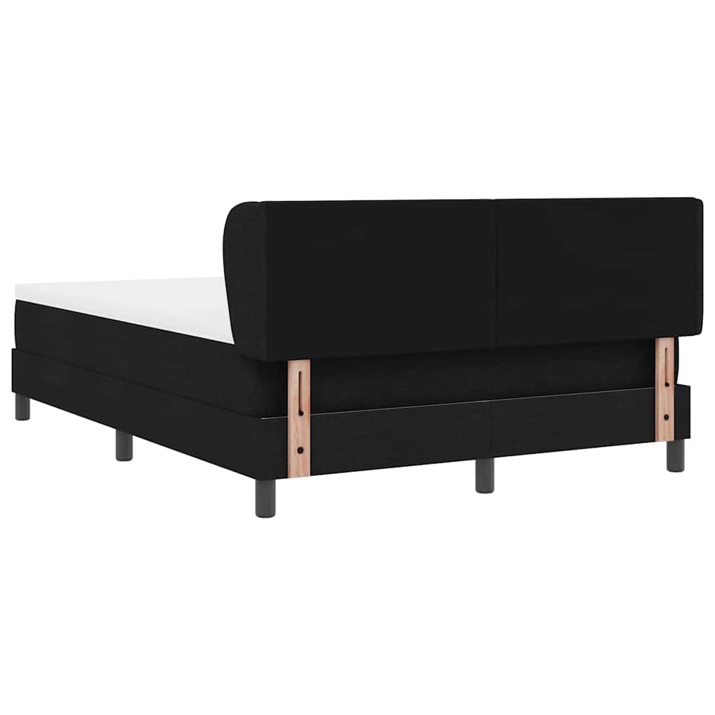 Boxspring Bed with Headboard Black 140 X 200 Cm Fabric