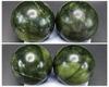 Set of 2 Serpentine Hand Massage Natural Stone Balls, Traveler's Charm,