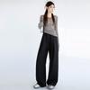 Three-dimensional Flower Suit Pants for Women In Autumn Straight Pants High Waist Drooping Floor Pants Casual Wide-leg Pants Tall Pants
