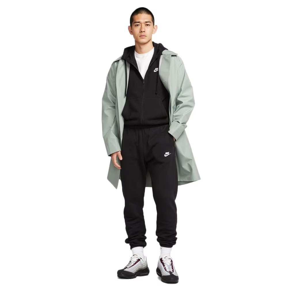 Nike Club French Terry Full-Zip Hoodie BV2649-010 Black/White (Size S)