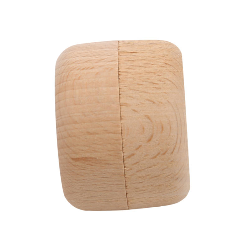 1Pc Portable Vintage Round Wooden Jewelry Storage Box Ring Earrings Container Storage Case