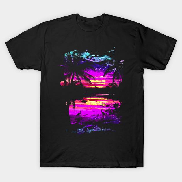 

Men Black Print T-shirt Sanctuary No-Cut Transfer Paper Print Cotton Tshirt L