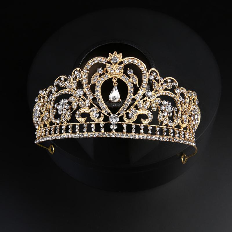 Bride Silver Crystal Girls and Children's Crown Wedding Hair Accessories Wedding Dress Accessories European Birthday Tiara Crown