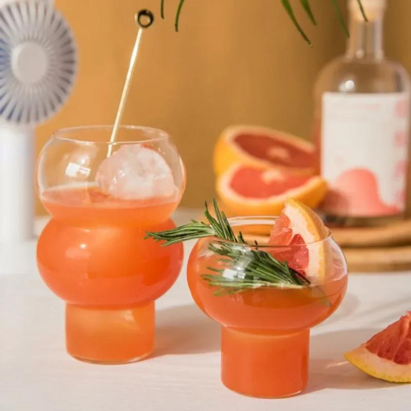Yogurt Cup Heat-Resistantn Cocktail Glass Coffee Mug Transparent Glass Cup Whiskey Wine Home Cafe Drinkware