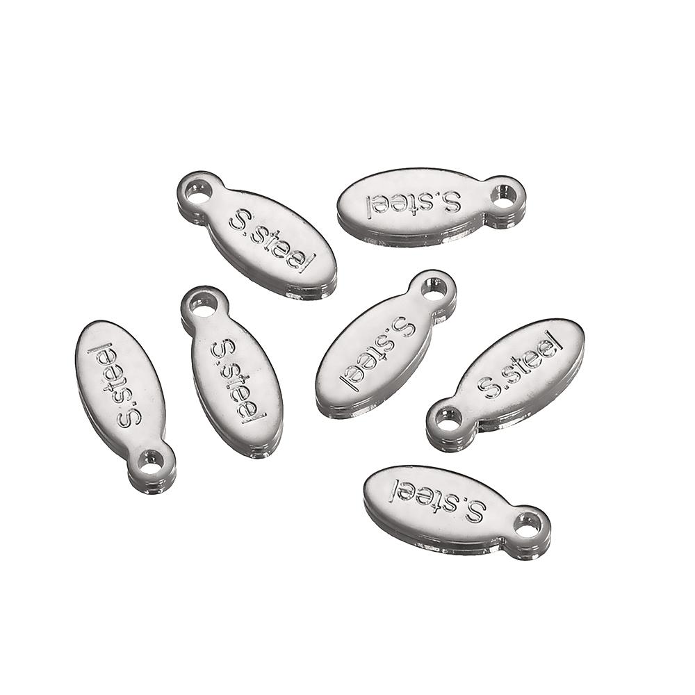 

50pcs Stainless Steel End Charms Pendants Connector Gold Color Chain Extension Tail Charm for Jewelry Making DIY Wholesale