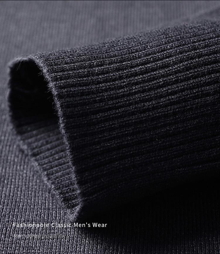 Douyin Herrstickad Rundhalsad Långärmad Knäppning Tröja