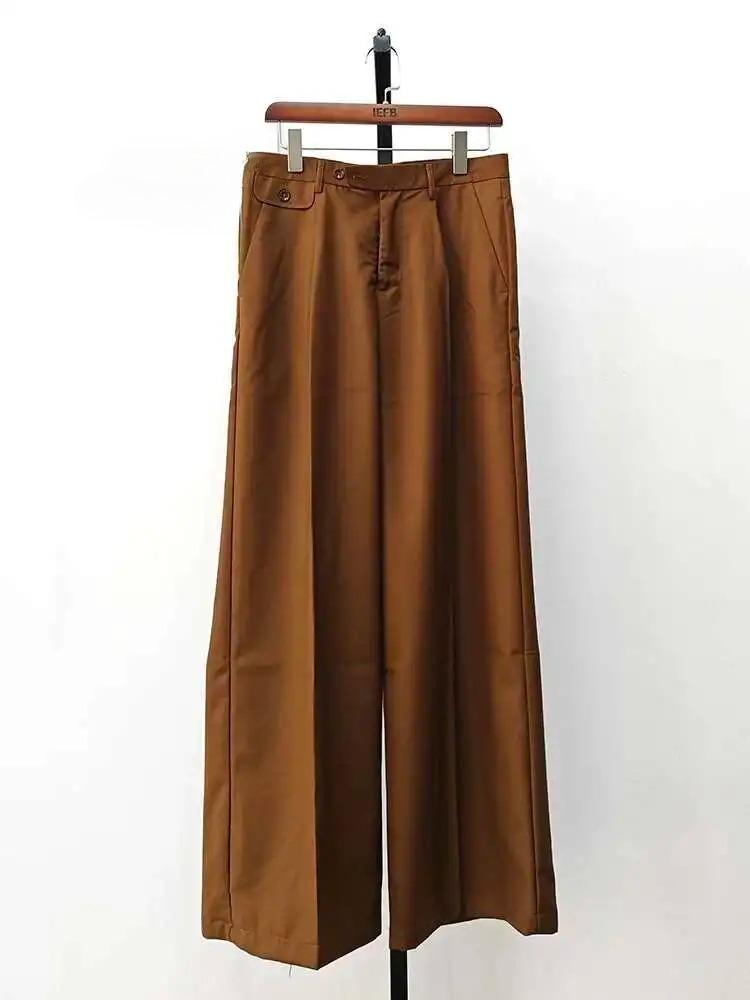 BeatStreet Men's Wear Spring New Suit Pants Loose Straight Korean Fashion Simple Solid Color Male Casual Trousers Wide Leg
