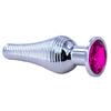 Thread Surface Silvery Stainless Steel Anal Plug Crystal Base Butt Plug Sex Toys For Women Men Adult Toys Anal Toys Sex Shop