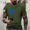 Men's Fashion Casual Short Sleeve Round Neck Independence Day Flag T-Shirt Top