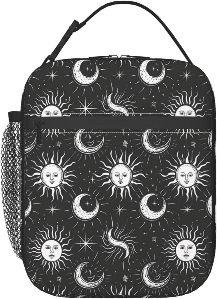 Mystical Celestial Sun and Moon Lunch Box for Women Men Insulated Lunch Box, Reusable Lunch Bag for Office, Work, Picnic, Travel