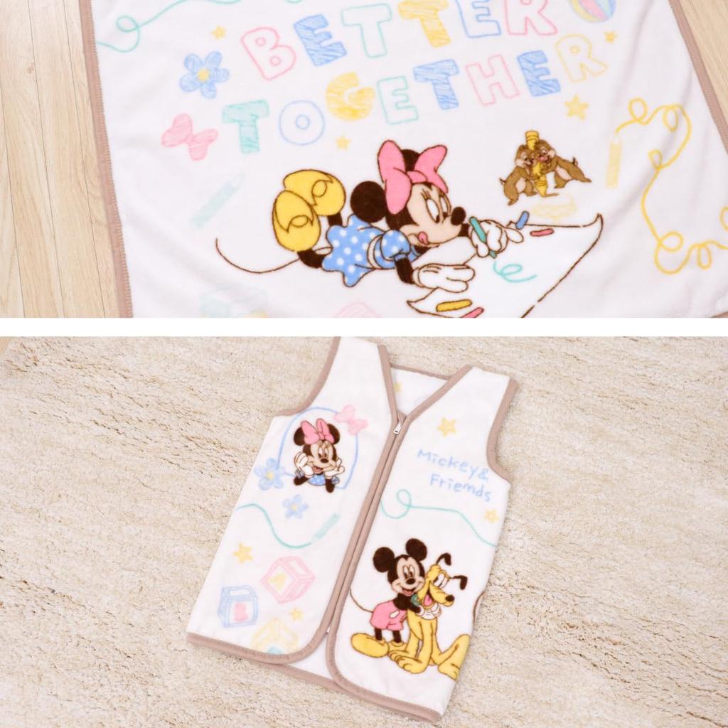 Un Doudou Fluffy Blanket + Sleeper Set (2-Piece Set) Disney Mickey & Friends New Meyer Warm Fluffy Blanket NZ2002-2203-MK