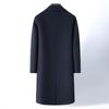 Men's Double-Breasted Wool Blend Longline Suit Collar Coat
