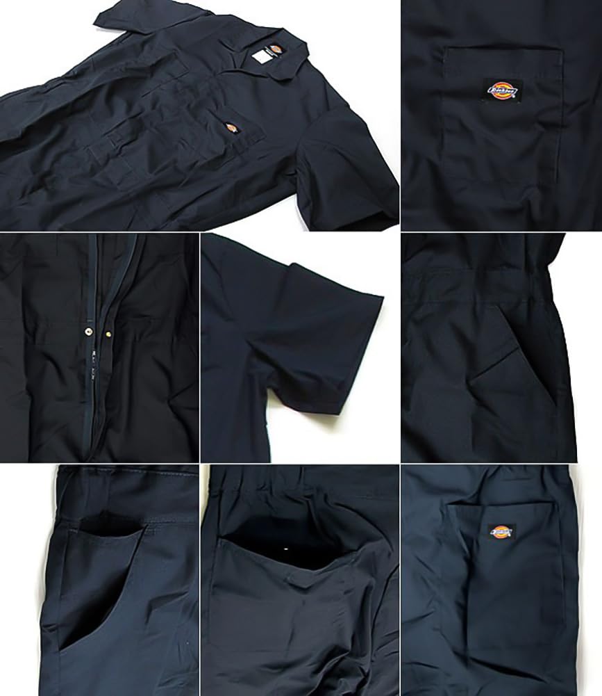 Dickies 33999 Short Sleeve Size XL Black Coverall, (XL R), [Product Code]