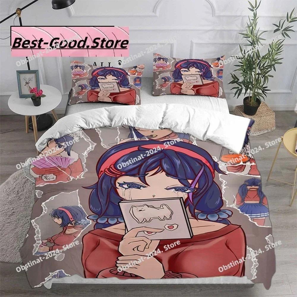 Kawaii girl Game MiSide Bedding Set Quilt Bed Cover Comforter Duvet Cover Pillow Case 3 Pieces Sets Teenagers Children's Gifts