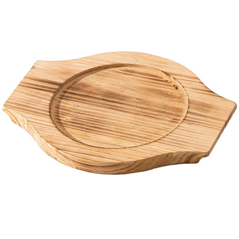 High-Temperature Resistant Fir Wood Heat Insulation Tray for Clay Pot Grilling