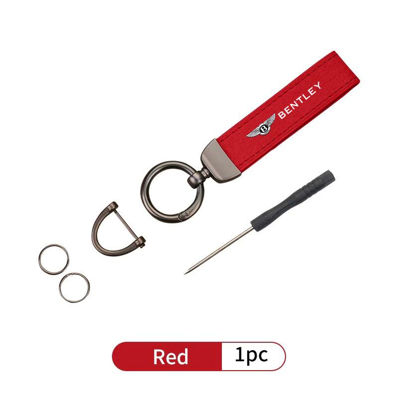Suede Car Keychain Keyring Luxury Key Chains Anti-loss Pendant For Bentley Continental GT MULLINER Bentayga Flying Hurtling Spur