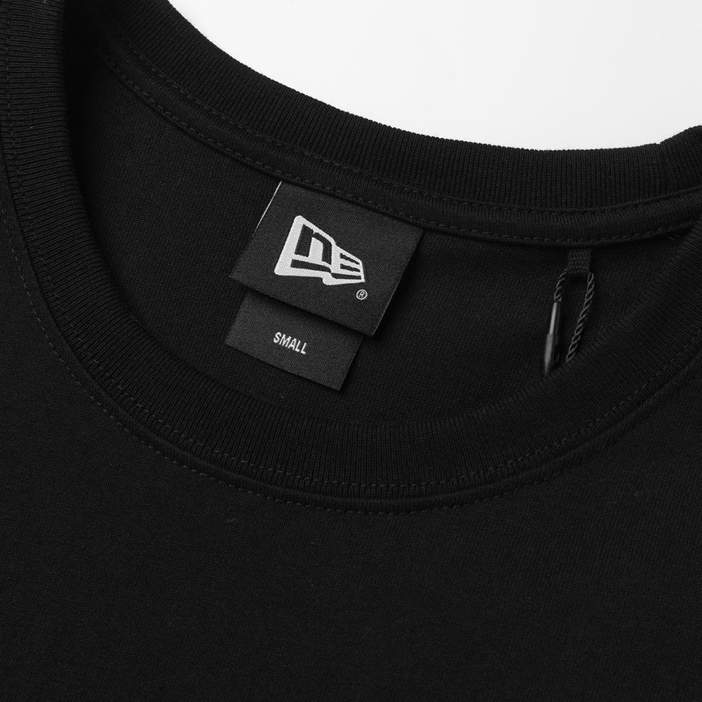 New Era Letter Embroidery Round Neck Short Sleeve T-Shirt Unisex T-Shirts Black 13075352