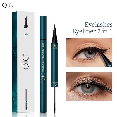 Doppelköpfige Wimperntusche + Eyeliner, wasserfest und schweißfest, nicht leicht zu verschmieren, Eyeliner-Make-up für Anfänger
