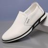 2025 Autumn New Men's Daily Casual Leather Shoes Men's Leather Breathable White Leather Shoes Driving Doudou Shoes 3068