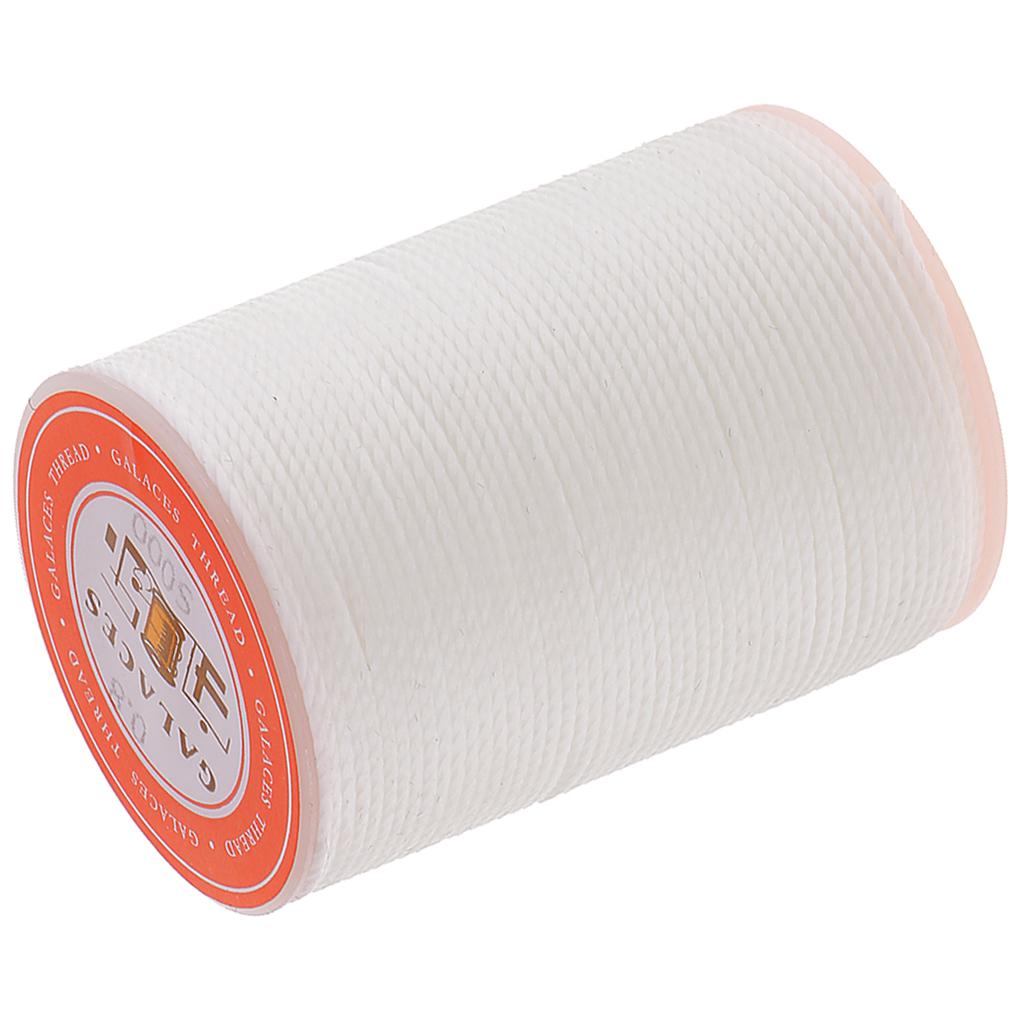 2 Pieces 0.8 Waxed Polyester Braided Thread for DIY Leather Goods, 55 Meters